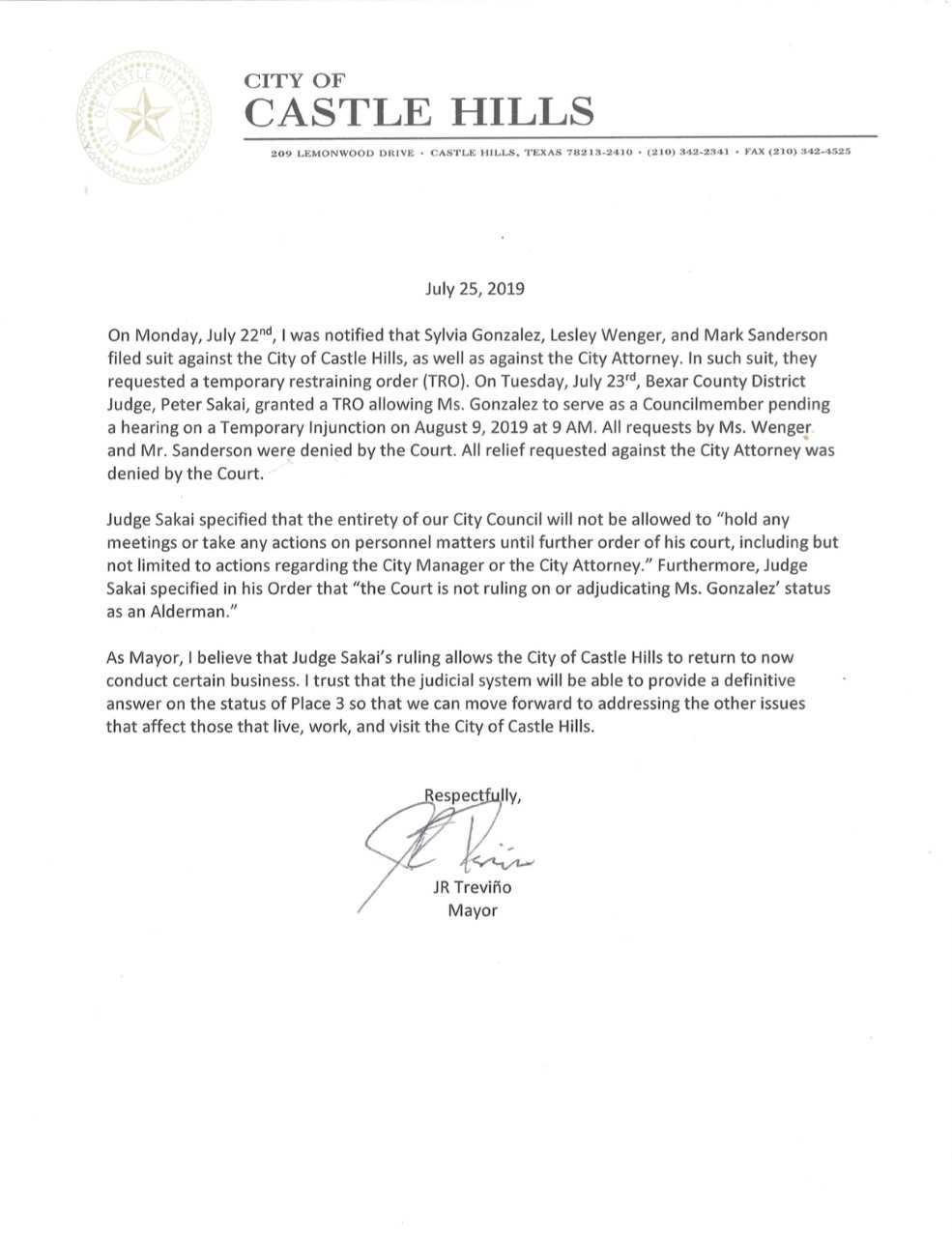 Statement 7.25.19