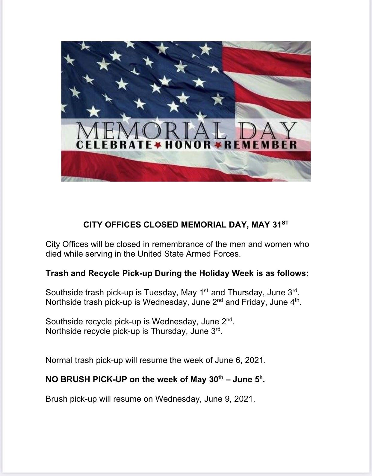 MEMORIAL DAY 2021